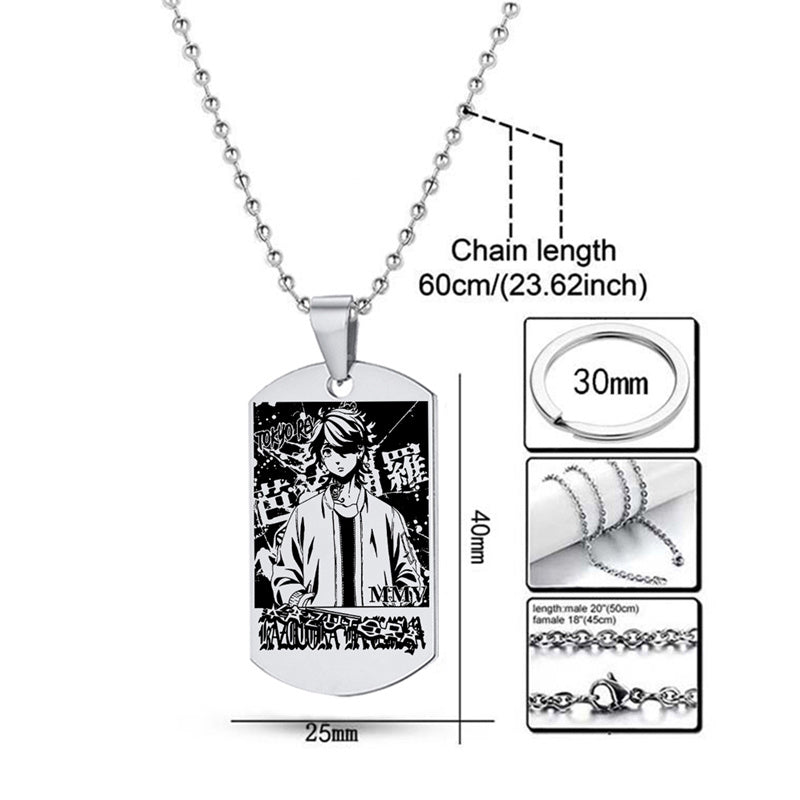 Tokyo Revengers Stainless Steel Dog Tag Necklace