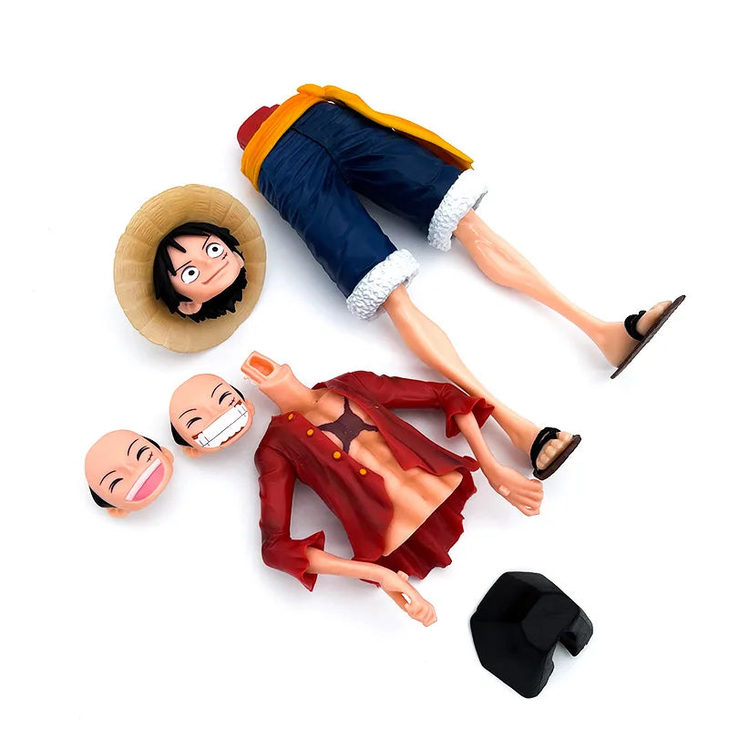 One Piece Figure: Confident Smiley Luffy- Three Form Face Changing Model Kit