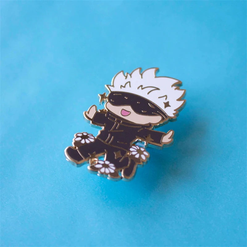 Jujutsu Kaisen enamel pins,
Gojo Satoru pin,
Jujutsu Kaisen Gojo pin,
Anime enamel pins,
Satoru Gojo merch,
Jujutsu Kaisen character pins,
Gojo Satoru accessories,
Jujutsu Kaisen fandom pins,
Enamel pin collection Jujutsu Kaisen,
Gojo Satoru collector's pin,