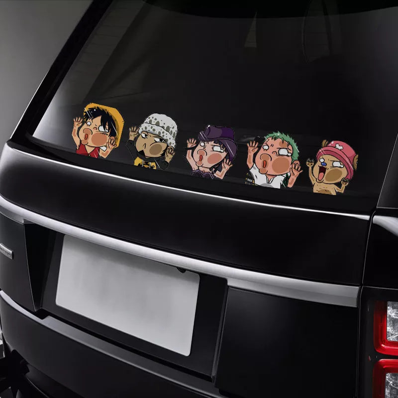 One Piece Anime Peeking Vinyl Sticker