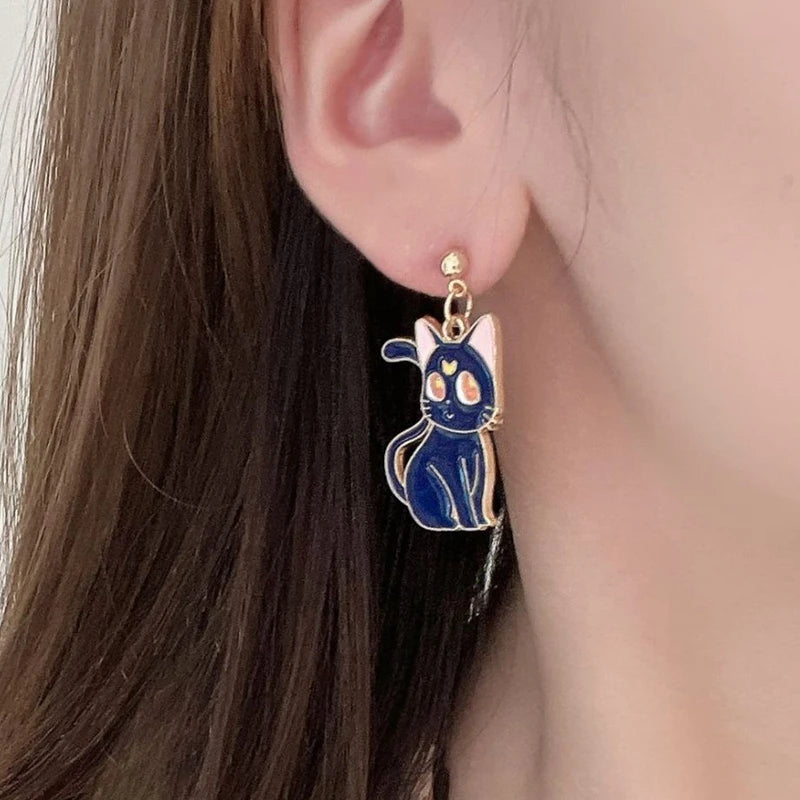 Sailor Moon Luna Cat Earrings