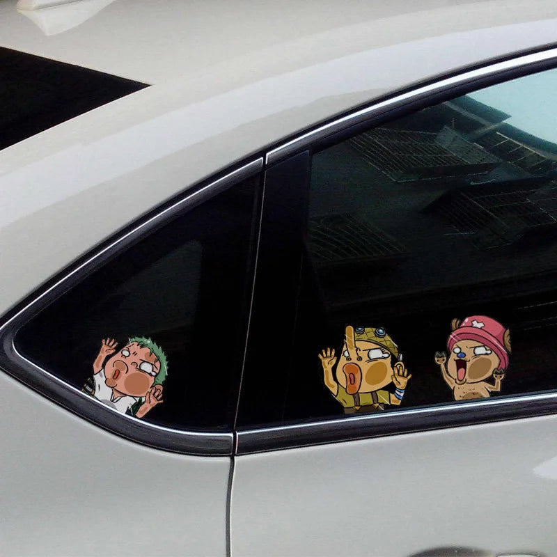 One Piece Anime Peeking Vinyl Sticker