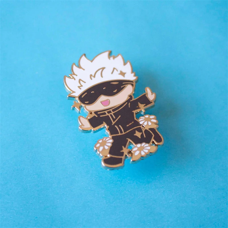 Jujutsu Kaisen enamel pins,
Gojo Satoru pin,
Jujutsu Kaisen Gojo pin,
Anime enamel pins,
Satoru Gojo merch,
Jujutsu Kaisen character pins,
Gojo Satoru accessories,
Jujutsu Kaisen fandom pins,
Enamel pin collection Jujutsu Kaisen,
Gojo Satoru collector's pin,