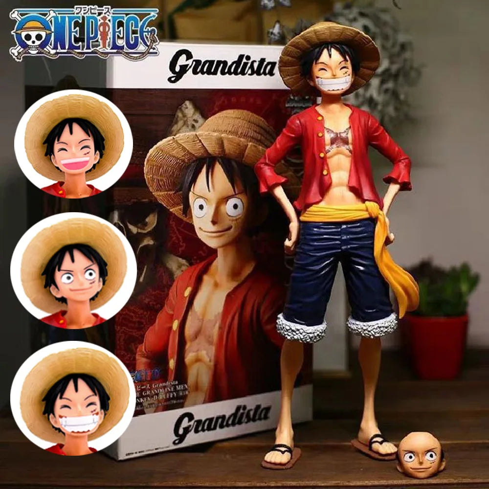 One Piece Figure: Confident Smiley Luffy- Three Form Face Changing Model Kit