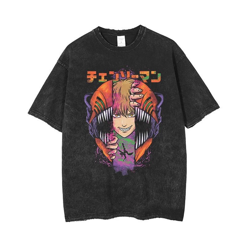 Chainsaw Man t-shirt,
Acid wash t-shirt,
Oversized Chainsaw Man shirt,
Chainsaw Man merchandise,
Anime t-shirt,
Manga t-shirt,
Chainsaw Man apparel,
Oversized anime t-shirt,
Chainsaw Man clothing,
Acid wash graphic tee,
