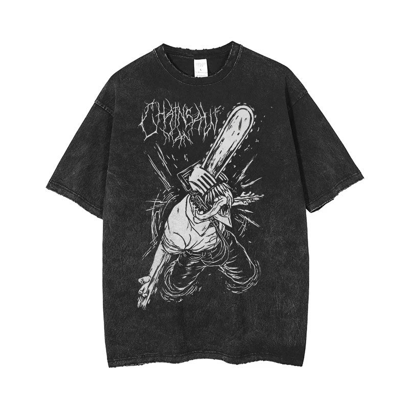 Chainsaw Man t-shirt,
Acid wash t-shirt,
Oversized Chainsaw Man shirt,
Chainsaw Man merchandise,
Anime t-shirt,
Manga t-shirt,
Chainsaw Man apparel,
Oversized anime t-shirt,
Chainsaw Man clothing,
Acid wash graphic tee,
