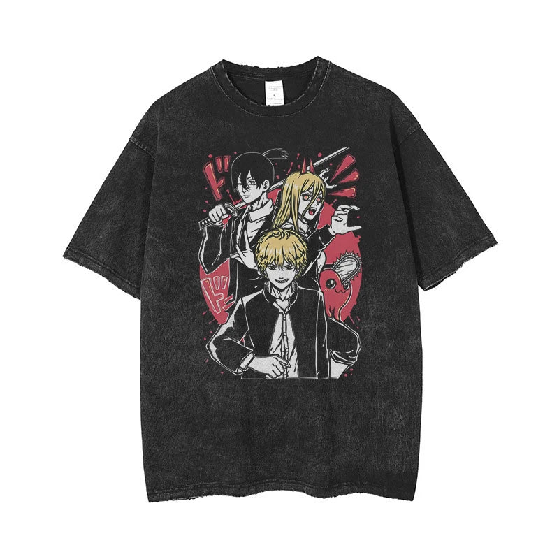 Chainsaw Man t-shirt,
Acid wash t-shirt,
Oversized Chainsaw Man shirt,
Chainsaw Man merchandise,
Anime t-shirt,
Manga t-shirt,
Chainsaw Man apparel,
Oversized anime t-shirt,
Chainsaw Man clothing,
Acid wash graphic tee,
