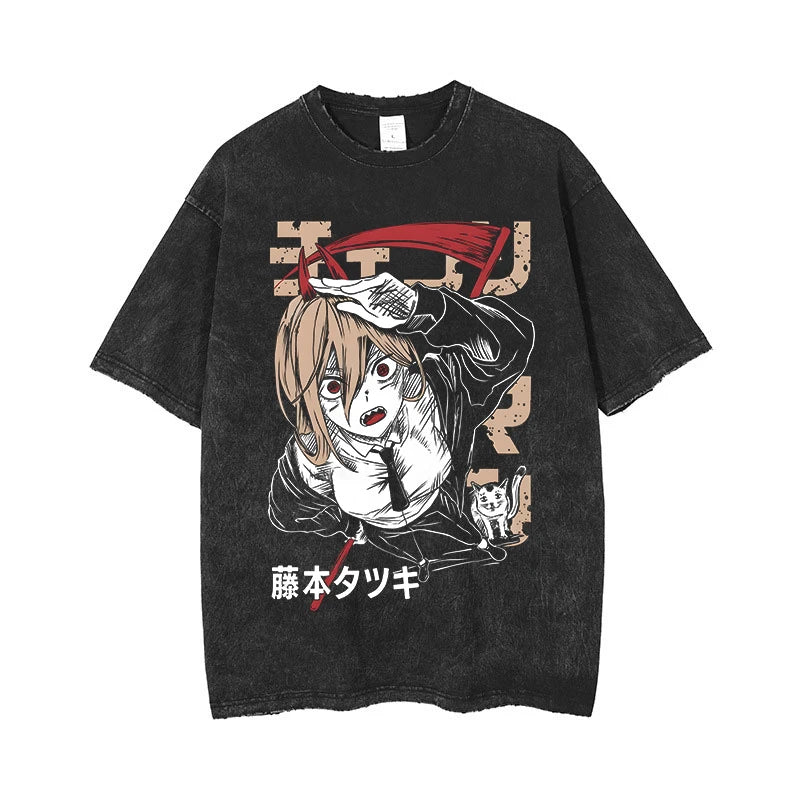 Chainsaw Man t-shirt,
Acid wash t-shirt,
Oversized Chainsaw Man shirt,
Chainsaw Man merchandise,
Anime t-shirt,
Manga t-shirt,
Chainsaw Man apparel,
Oversized anime t-shirt,
Chainsaw Man clothing,
Acid wash graphic tee,
