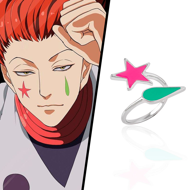 Hisoka ring,
Hunter x Hunter Hisoka jewelry,
Teardrop Star ring,
Hisoka Teardrop Star accessory,
Hunter x Hunter anime ring,
Hisoka cosplay ring,
Teardrop Star open ring,
Hisoka collectible ring,
Hunter x Hunter Hisoka merchandise,
Hisoka Teardrop Star fashion ring,