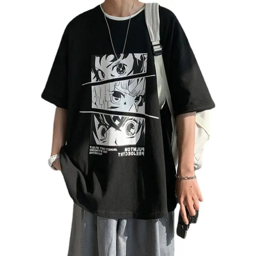 Demon Slayer t shirt,
Oversized anime tee,
Kimetsu no Yaiba shirt,
Tanjiro Kamado t shirt,
Demon Slayer summer tee,
Anime graphic t shirt,
Japanese anime apparel,
Demon Slayer casual wear,
Oversized graphic tee,
Anime-inspired summer clothing,