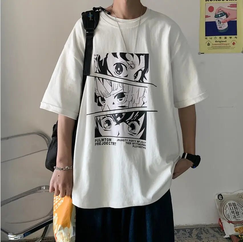 Demon Slayer t shirt,
Oversized anime tee,
Kimetsu no Yaiba shirt,
Tanjiro Kamado t shirt,
Demon Slayer summer tee,
Anime graphic t shirt,
Japanese anime apparel,
Demon Slayer casual wear,
Oversized graphic tee,
Anime-inspired summer clothing,